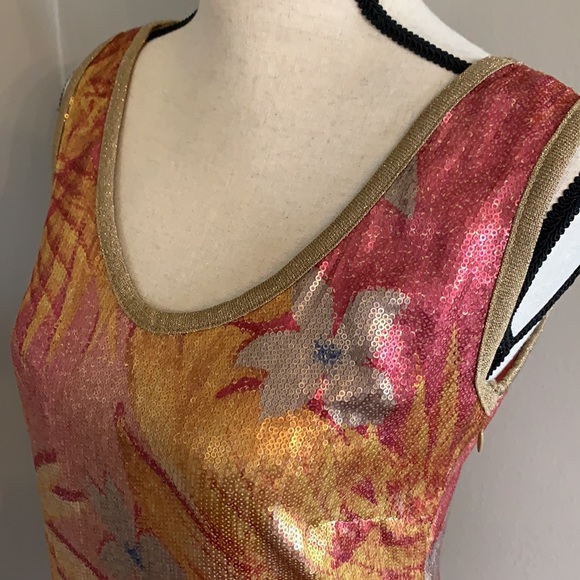 Angelo Marani 100% silk dress sequined perfect - Picture 8 of 13